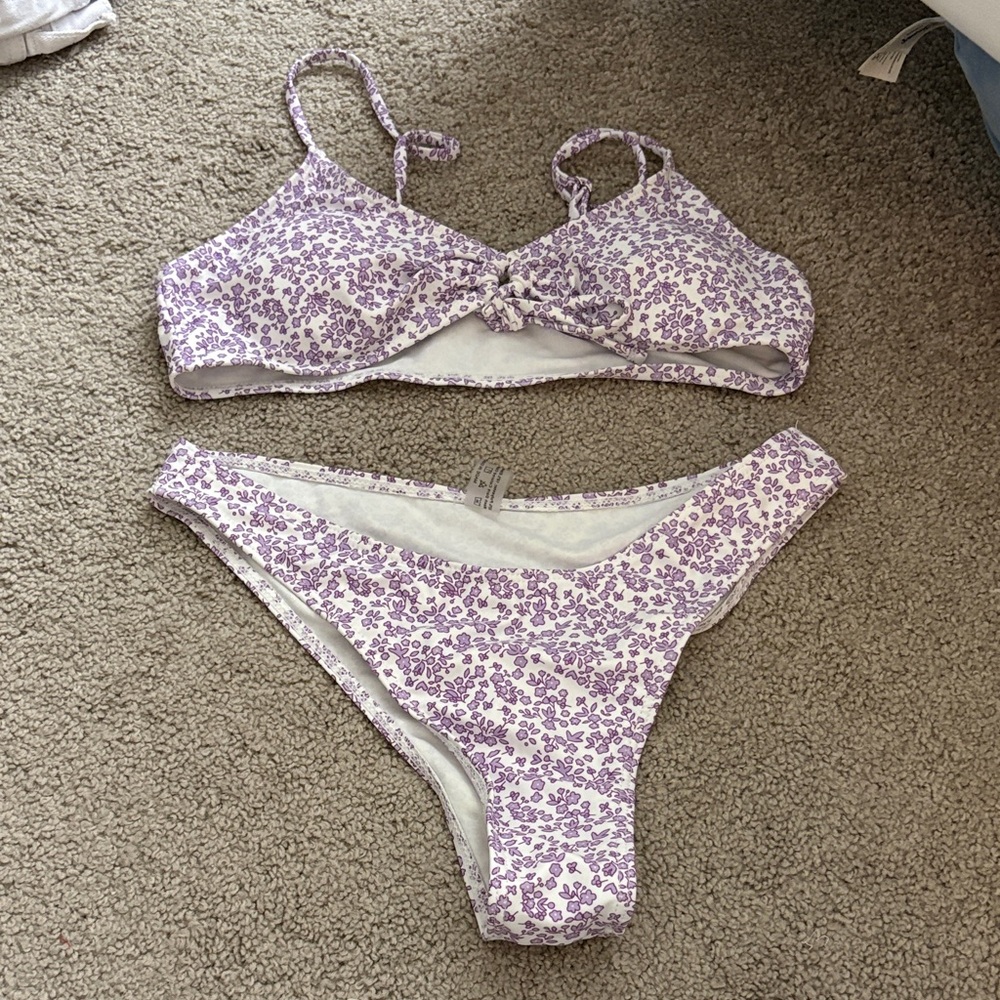 SHEIN Purple Floral Bikini